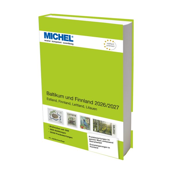 Catalogue de cotation Michel timbres des États baltes et Finlande 2026-2027.