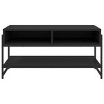 vidaXL Table basse noir 90x50x45 cm bois d'ingénierie