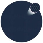 vidaXL Film solaire de piscine flottant PE 455 cm Noir et bleu