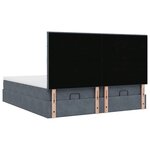 VidaXL Cadre de lit ottoman avec matelas gris foncé 180x200cm velours