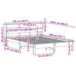 vidaXL Cadre de lit sans matelas 150x200 cm bois de pin massif