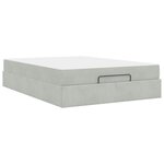 vidaXL Cadre de lit avec matelas Gris clair 140 x 200 cm Velours