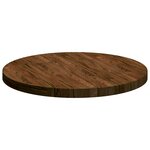 vidaXL Plateau de table Marron clair Ø 70 x 4 cm Chêne massif