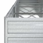 vidaXL Lit surélevé de jardin 400x80x77 cm Acier galvanisé Argenté