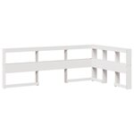 vidaXL Lit bibliothèque sans matelas blanc 140x200 cm bois pin massif