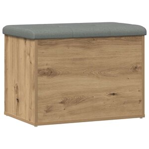 vidaXL Banc de rangement chêne artisanal 62x42x45 cm bois d'ingénierie