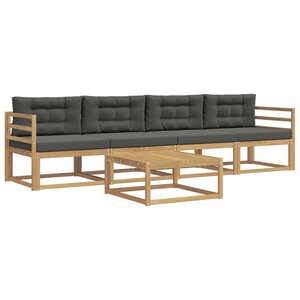 vidaXL Ensemble de canapés d'extérieur 4 Pièces Blanc et anthracite