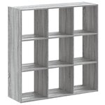 vidaXL Bibliothèque sonoma gris 102x32x102 cm bois d'ingénierie