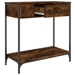 vidaXL Table console chêne fumé 75x34 5x75 cm bois d'ingénierie