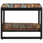 vidaXL Table basse multicolore 70x50x38 cm bois de récupération massif