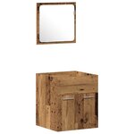 vidaXL Ensemble de meubles de salle de bain 3 pièces en bois vieilli