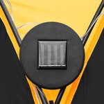 vidaXL Tente de réception avec LED et 4 parois 3 6x3 6x2 3 m Jaune