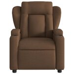 vidaXL Fauteuil inclinable de massage électrique marron tissu