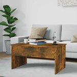 vidaXL Table basse Chêne fumé 80x50 5x41 5 cm Bois d'ingénierie