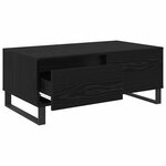 vidaXL Table basse Chêne noir 90 x 50 x 36 5 cm Bois d'ingénierie