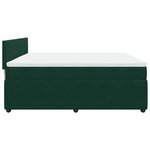vidaXL Sommier à lattes de lit et matelas Vert foncé 180x200cm Velours