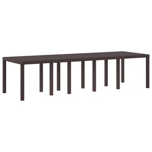 vidaXL Table de Jardin Marron 300 x 100 x 73 cm polyrotin