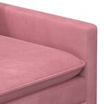 vidaXL Canapé Rose 196 x 81 x 87 5 cm Velours