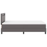 vidaXL Lit à ressort avec matelas gris 120 x 200 cm en simili cuir