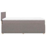 vidaXL Sommier à lattes de lit avec matelas Taupe 100x200 cm Tissu