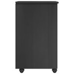vidaXL Cabinet roulant Gris 34 x 39 x 65 5 cm Bois de Pin Massif
