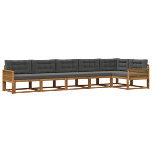 vidaXL Ensemble de canapés d'extérieur 6 pc Naturel et Anthracite