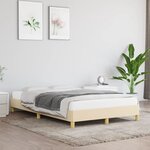 vidaXL Cadre de lit sans matelas crème 120x200 cm tissu