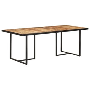 vidaXL Table à manger 200 cm Bois de manguier brut