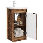 vidaXL Meuble de salle de bain avec évier Bois ancien
