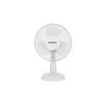 Oceanic Ventilateur De Table - 25 Watts - Diametre 23 Cm - 2 Vitesses - Oscillant - Blanc