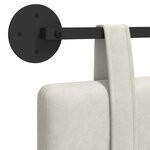 vidaXL Tête de lit suspendue Crème Velours