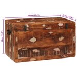 vidaXL Boîte de Rangement Multicolore bois de récupération massif
