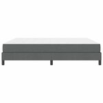 vidaXL Lit à ressorts avec matelas Gris foncé 180 x 200 cm tissu