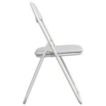 vidaXL Chaise pliante 8 pc Simili cuir Blanc 48 x 43 5 x 81 cm