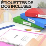 ACROPAQ 10 x Classeur A4-2 Anneaux 25mm- Jusqu'à 200 feuilles  Dos de 3 5 cm- Souple et Durable- Résisitants à l'eau