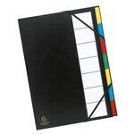 Trieur Rigide Ordonator Dos Extensible 7 Compartiments Noir - Couleurs Assorties - X 6 - Exacompta