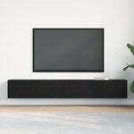 Meubles TV vidaXL 2 Pièces Chêne Noir 100x30x30 cm Bois d'ingénierie