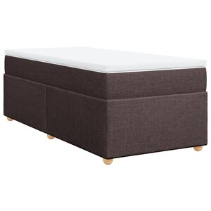 vidaXL Sommier à lattes de lit avec matelas Marron foncé 90x200 cm