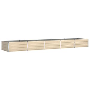 vidaXL Jardinière Ivoire 195 x 100 x 45 cm Acier galvanisé