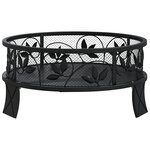 vidaXL Foyer avec tisonnier 50 cm XXL acier