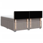 vidaXL Sommier à lattes de lit avec matelas Taupe 180x200 cm Tissu