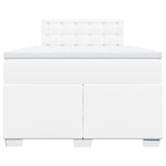 vidaXL Sommier à lattes de lit avec matelas Blanc 120x200cm Similicuir
