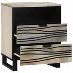 vidaXL Cabinet de chevet avec tiroir Blanc et noir 50 x 33 x 60 cm