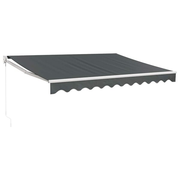 vidaXL Auvent rétractable anthracite 3 5x2 5 m tissu et aluminium