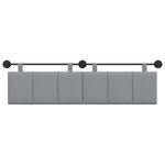 vidaXL Tête de lit suspendue Gris clair Tissu
