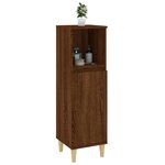 vidaXL Armoire de bain chêne marron 30x30x100 cm bois d'ingénierie