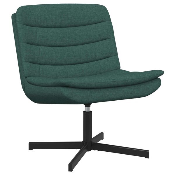 vidaXL Chaise pivotante Vert foncé 63 x 75 x 76 cm tissu