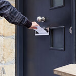 Entrée de boîte aux lettres en acier inoxydable pour porte  mur  C-601  23 x 3 cm