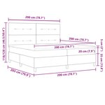 vidaXL Lit à ressorts avec matelas avec LED Bleu 200 x 200 cm tissu