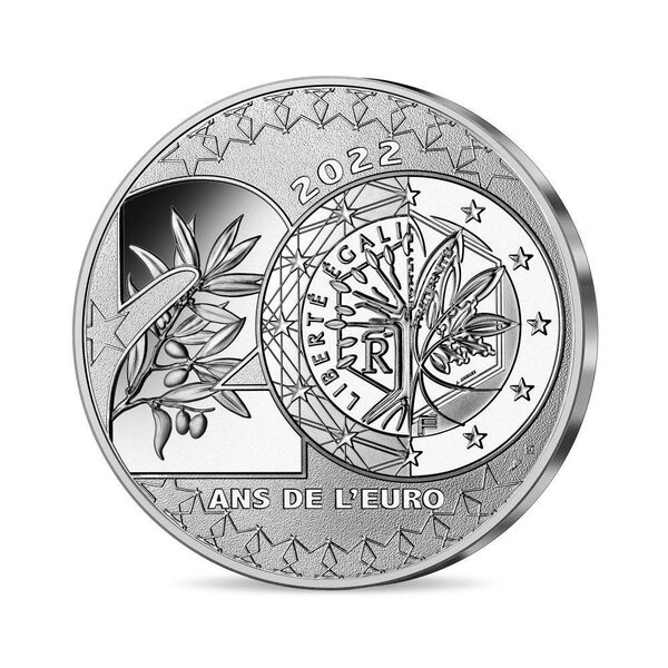 20 ans de l'euro monnaie de 100€ argent